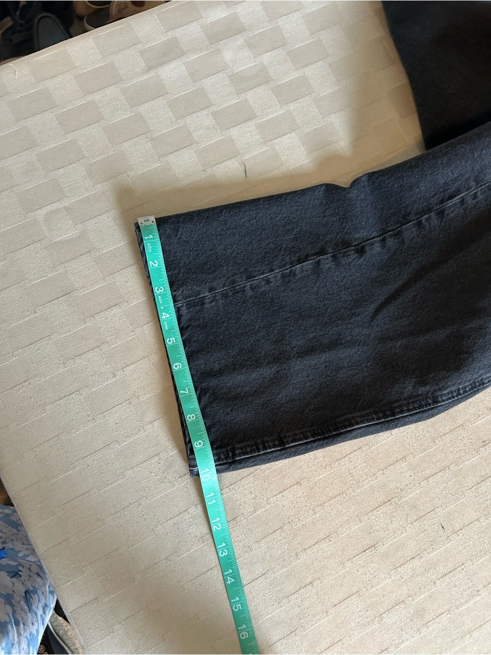 Free People We The Free Wide Leg Twisted Seam Panel Jean in Washed Black - Picture 13 of 13